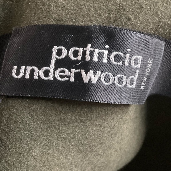 Patricia Underwood Olive Green Vintage Wool Felt Hat EUC One Size - Picture 7 of 8